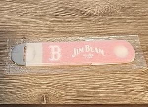 Boston Red Sox & JIM BEAM Bottle Opener New Old Stock - Picture 1 of 3