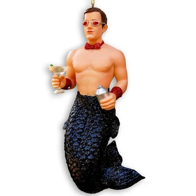 December Diamonds MR MARTINI Merman Ornament ©2006 Retired 55-90229 Cocktails - Image 1 of 3