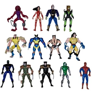 Lot of 13 Vintage Toy Biz Figures Wolverine Spider-Man X-Men Fantastic 4 Marvel - Picture 1 of 15