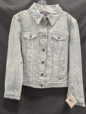 Scully Blue Ice Metallic Leather Jacket, Women's Size Medium NWT - Image 1 of 4