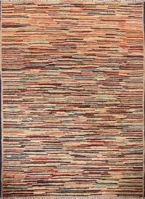 Wool Oriental Handmade Foyer Rug 3x3 Contemporary Colorful Square Accent Carpet - Image 1 of 4