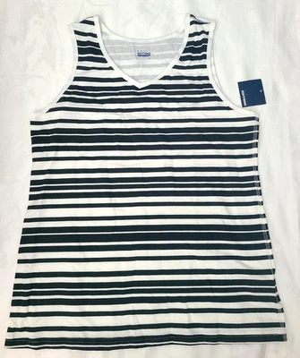 Nova Camisa Feminina Edições Básicas L Branca Regata Algodão Sem Mangas Nova Com Etiqueta - Imagem 1 de 4