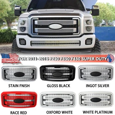 Front Bumper Platinum Grille For F250 F350 F450 F550 Super Duty 2011-2016 NEW Foto 1 de 4