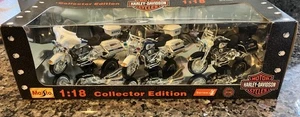 MAISTO 1:18 Harley Davidson Collector Edition Series 1 Motorcycle Set NYPD - Picture 1 of 4