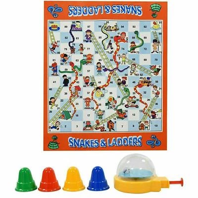 SNAKES AND LADDERS TRADITIONAL BOARD GAME LARGE MAT FAMILY KID ADULT CHILDREN - Image 1 of 4