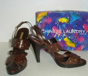 Womans Brown Leather Sandals 9.5 Chinese Laundry-Suzana - Picture 1 of 4