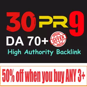 30 DA80+ Whitehat Backlinks Done Manually (SEO for HIGH Google Rankings) - Picture 1 of 1