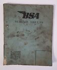 1940s - 1950's BSA Motorcycle Service Manual C10, C11, C12 - Service Sheets