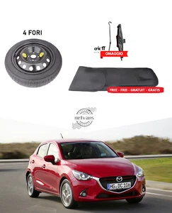 Ruotino di Scorta 16" per MAZDA 2 (4 Fori) con Cric e Astuccio OMAGGIO 125/80R16 - Imagen 1 de 5