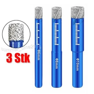 3 Stk 6+ 8+10mm Diamantbohrer Fliesenbohrer Keramikbohrer Feinsteinzeug Bohrer - Bild 1 von 8