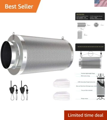 Filtro de carbono Elite de 4 pulgadas con prefiltros dobles para control superior de olores en interiores Foto 1 de 4