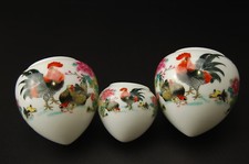 Large  Porcelain Bird Feeders Bowls Cups for Chinese Bamboo Bird Cage Rooster