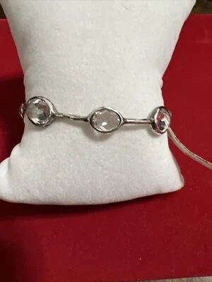 Brazalete Brazalete Ippolita Plata Esterlina Caramelo Roca Transparente 8 Estaciones Tamaño 7.5" Foto 1 de 4