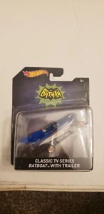 #NEW Hot Wheels Batman Classic Tv Series CLASSIC TV SERIES BATBOAT WITH TRAILER - Picture 1 of 2