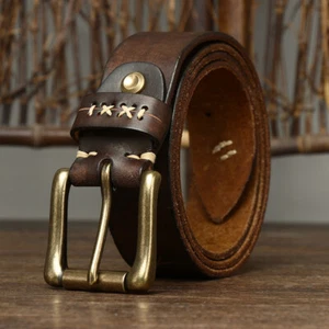 Genuine Leather Belts For Men Classy Dress Belts Mens Belt Many Colors & Sizes - Picture 1 of 12