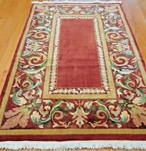 3'8" x 5'8" Chinese Tibetan hand knotted Wool Oriental Rug Excellent - Picture 1 of 12