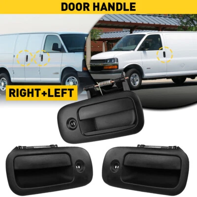 1/2/3SET 3X manija de puerta exterior trasera y delantera para camioneta Chevy Express 1500 1996-2009 Foto 1 de 4