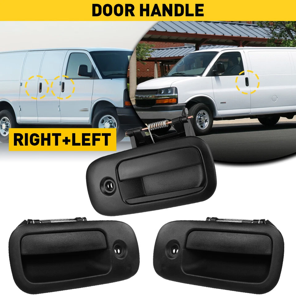 1/2/3SET 3X manija de puerta exterior trasera y delantera para camioneta Chevy Express 1500 1996-2009 Foto 1 de 4