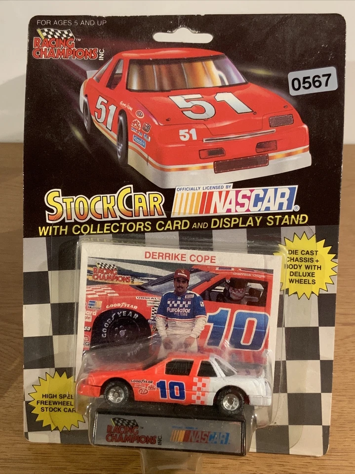 Coche de colección Nascar #10 Derrike Cope Purolator Diecast 1992 Racing Champions 1:64 Foto 1 de 1