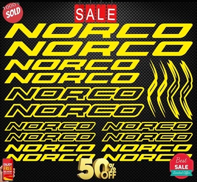 Passt Norco Vinyl Aufkleber Aufkleber Blatt Fahrradrahmen Fahrrad Radfahren Fahrrad MTB NEU