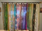 10 Stck indischer Sari-Patchwork-Vorhang, Drapierung, Fensterdekoration,...