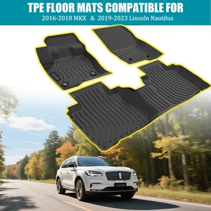 3D Floor Mats For 2016-2018 Lincoln MKX / Lincoln Nautilus 2019-2022 All Weather - Picture 1 of 15