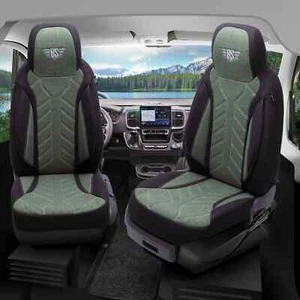 Fundas de asiento de autocaravana Pilot adecuadas para Hymer Grand Canyon S 510 (negro-verde) - Imagen 1 de 13