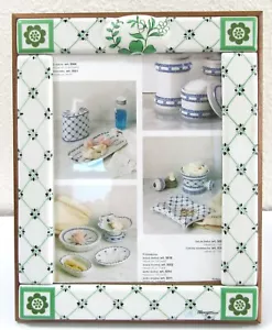 NUEVO Marco de porcelana verde y blanco Mangani Italia artículo 11742/1 10,5 x 8,25 - Imagen 1 de 12