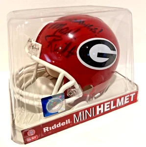 Mark Richt Signed Autograph UGA University of Georgia Riddell Mini Helmet - Picture 1 of 7
