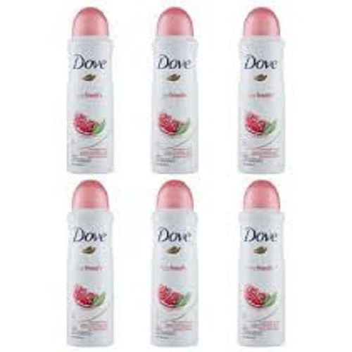 DOVE GO FRESH MELOGRANO 48h DEODORANT SPRAY 0 ALCOHOL 150ml 6 PEZZI - Immagine 1 di 1
