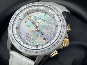 SEIKO ASTRON GPS Radio Wave Solar Men's Watch Beautiful MOP Dial 8X53-0AJ0-2 - Picture 1 of 23
