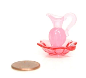 Playmobil Princess Castle Victorian Dollhouse Pink Jug Pitcher Flower Bowl 4252 - Picture 1 of 1