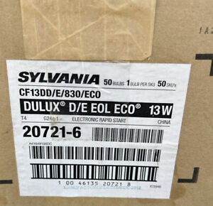 (50)-SYLVANIA DULUX D/E 13W lampes fluorescentes compactes 20721 830 12 000 heures dans son emballage d'origine