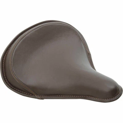 Drag Specialties Large Brown Leather Solo Seat Harley Custom Bobber Chopper  - Image 1 of 2