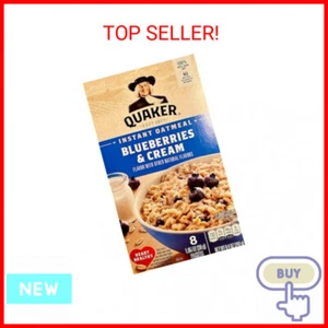 Quaker Instant Oatmeal, Blueberries & Cream, Pack of 2 - Picture 1 of 2