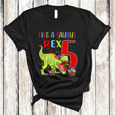 Five-A-Saurus 5 Rex 5th Birthday Boy Kids Dinosaur T-Rex 5 Years Old T-Shirt