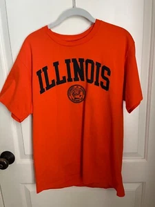 University of Illinois Orange Kurzarm Unisex T-Shirt Gr. M - Neu ohne Etikett - Bild 1 von 3
