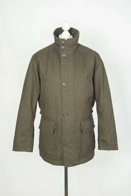 Barbour Herringbone Challenger Derby Wool Olive Men's Coat Jacket Parka Size M - Image 1 of 4