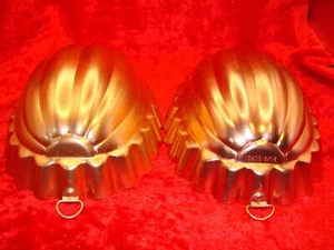 Set Of TWO Copper Pumpkin Bread Pans ~ 7”x4.75”each~2.5 Cups~VGC~ - Picture 1 of 5