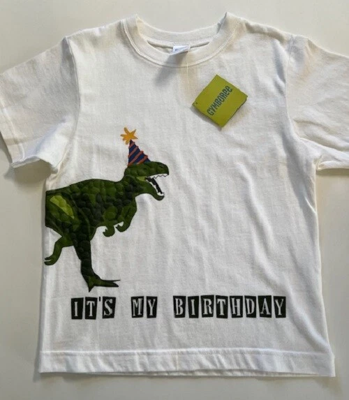 Nueva con etiquetas Camiseta Gymboree Tienda de Cumpleaños Dinosaurio "Es Mi Cumpleaños" Elige Talla: 6 Foto 1 de 1