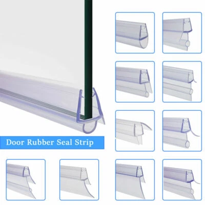 BW-HOUSEWARE Rubber Plastic Bath Shower Screen Door Seal Strip for Glass 4-6 mm Gap 4-25 mm