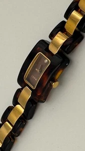 Elegante Esprit Damen-Armbanduhr in Gold und Tortoise-Optik, Analog - Bild 1 von 6