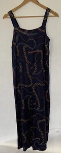 Women's Navy Rope Print Viscose Playsuit Size 10 - Picture 1 of 11