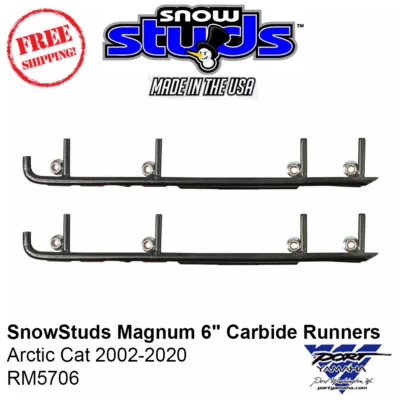 SnowStuds Magnum 6" Carbide Runners Arctic Cat 2002-2025 - RM5706 - Image 1 of 4