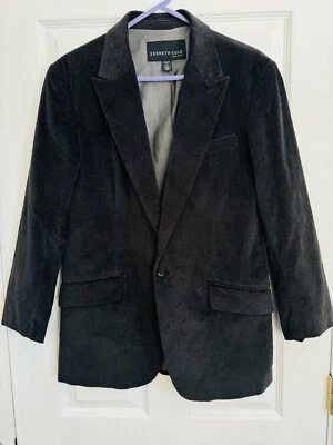 Blazer chaqueta para fumar vintage Kenneth Cole para hombre mediana 40 negro terciopelo cigarro Foto 1 de 4