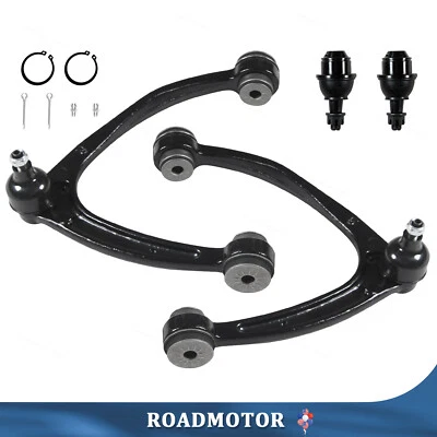4 Black Control Arm Fit For 07-14 Chevrolet Silverado Sierra 1500 Tahoe Suburban Foto 1 de 4