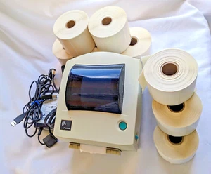 Zebra LP 2844 stampante termica con cavo di alimentazione, cavo computer e 12 rotoli etichette - Foto 1 di 4