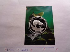 Walleye Fish National Fishing Grand Slam 999 Silver Coin Info Card Rare Sharp #C
