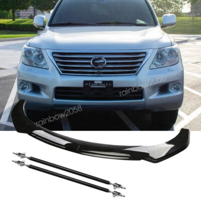 Front Bumper Lip Spoiler Splitter Glossy Black For 2010 Lexus LX 570 Body Kit Foto 1 de 4