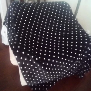 Kate Spade Full/Queen Soft Plush Fleece Blanket Black & White Polka Dot - Picture 1 of 5